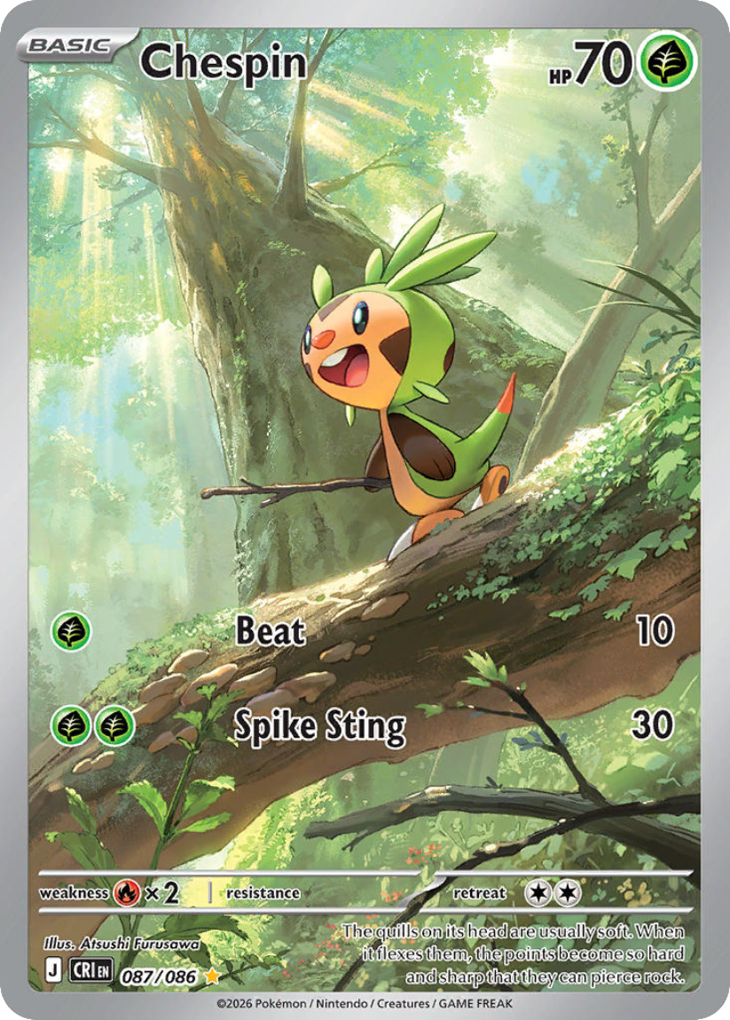 Chespin - CRI 087/086 (Illustration Rare) English Chaos Rising 2026