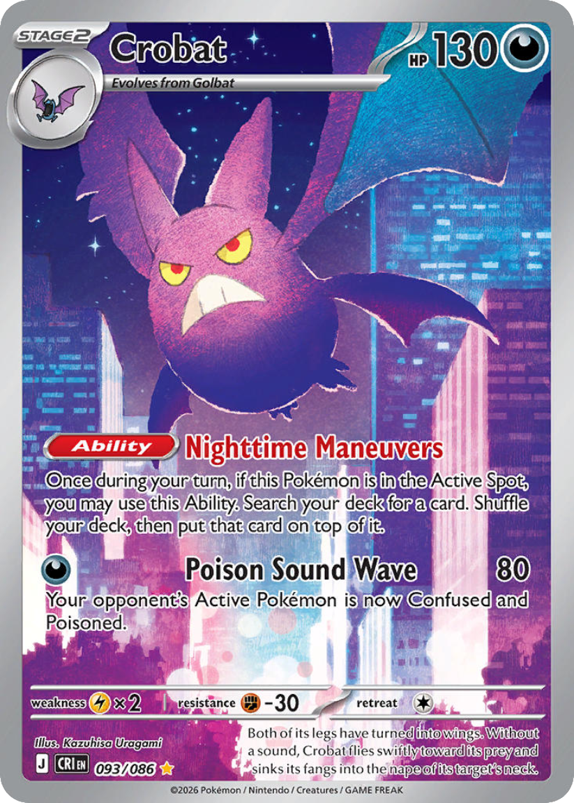 Crobat - CRI 093/086 (Illustration Rare) English Chaos Rising 2026