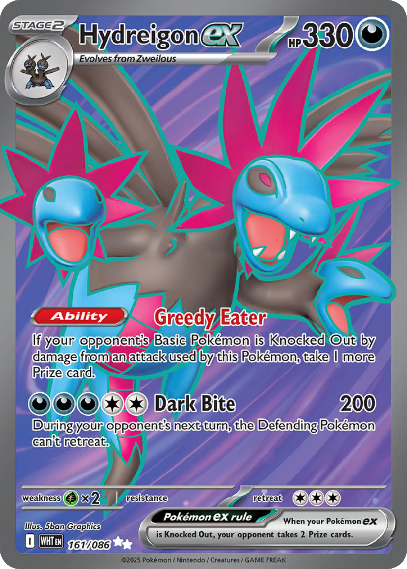 Hydreigon ex - WHT 161/086 (Ultra Rare) English White Flare 2025