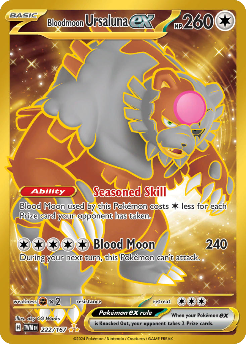 Bloodmoon Ursaluna ex - TWM 222/167 (Hyper Rare) EN Twilight Masquerade 2024