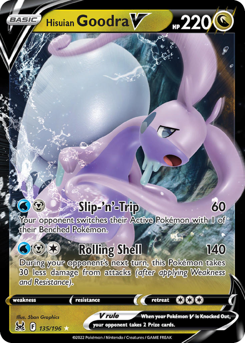 Hisuian Goodra V - LOR 135/196 (Ultra Rare) English Lost Origin 2022