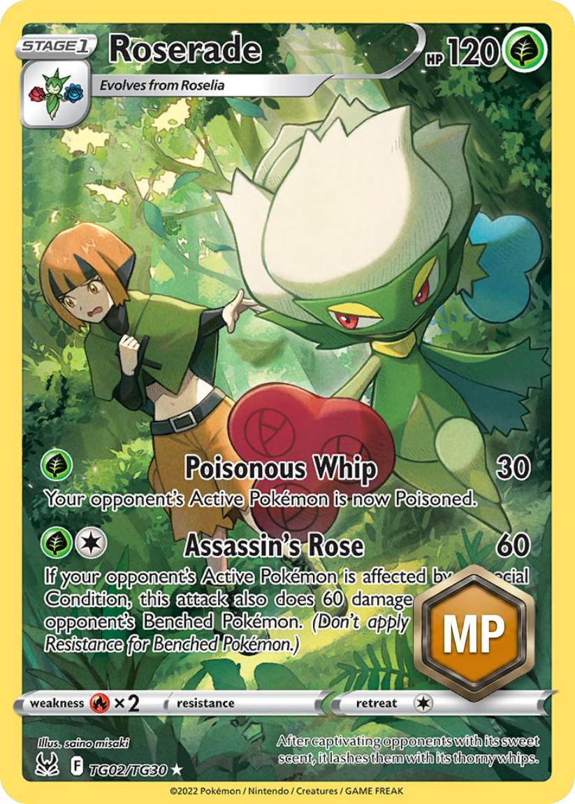 Roserade - LOR TG02/TG30 (Ultra Rare) English Lost Origin: Trainer Gallery 2022