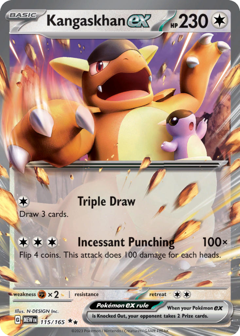 Kangaskhan ex - MEW 115/165 (Double Rare) English Scarlet & Violet 151 2023
