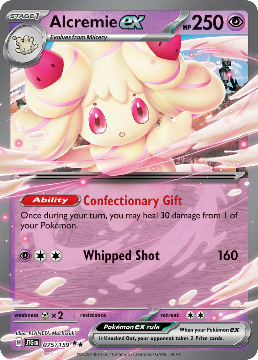 Alcremie ex - JTG 075/159 (Double Rare) English Journey Together 2025