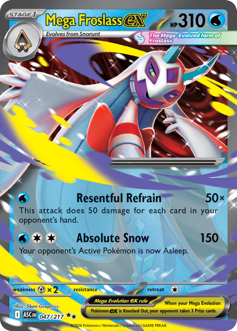 Mega Froslass ex - ASC 047/217 (Double Rare) English Ascended Heroes 2026