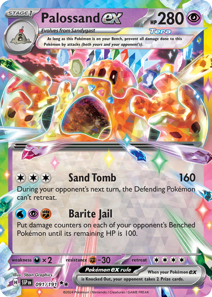 Palossand ex - SSP 091/191 (Double Rare) English Surging Sparks 2024