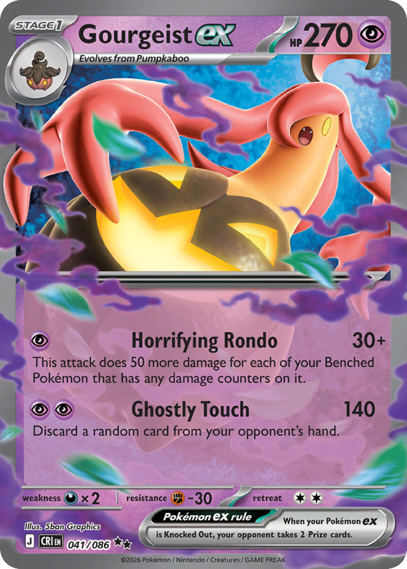 Gourgeist ex - CRI 041/086 (Double Rare) English Chaos Rising 2026