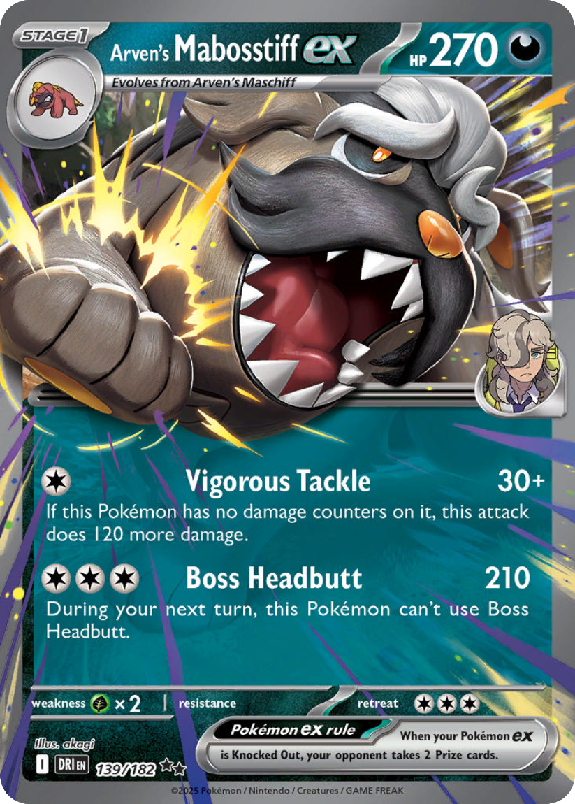 Arven’s Mabosstiff ex - DRI 139/182 (Double Rare) English Destined Rivals 2025