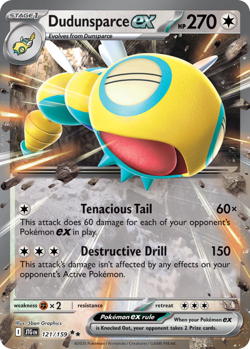 Dudunsparce ex - JTG 121/159 (Double Rare) English Journey Together 2025