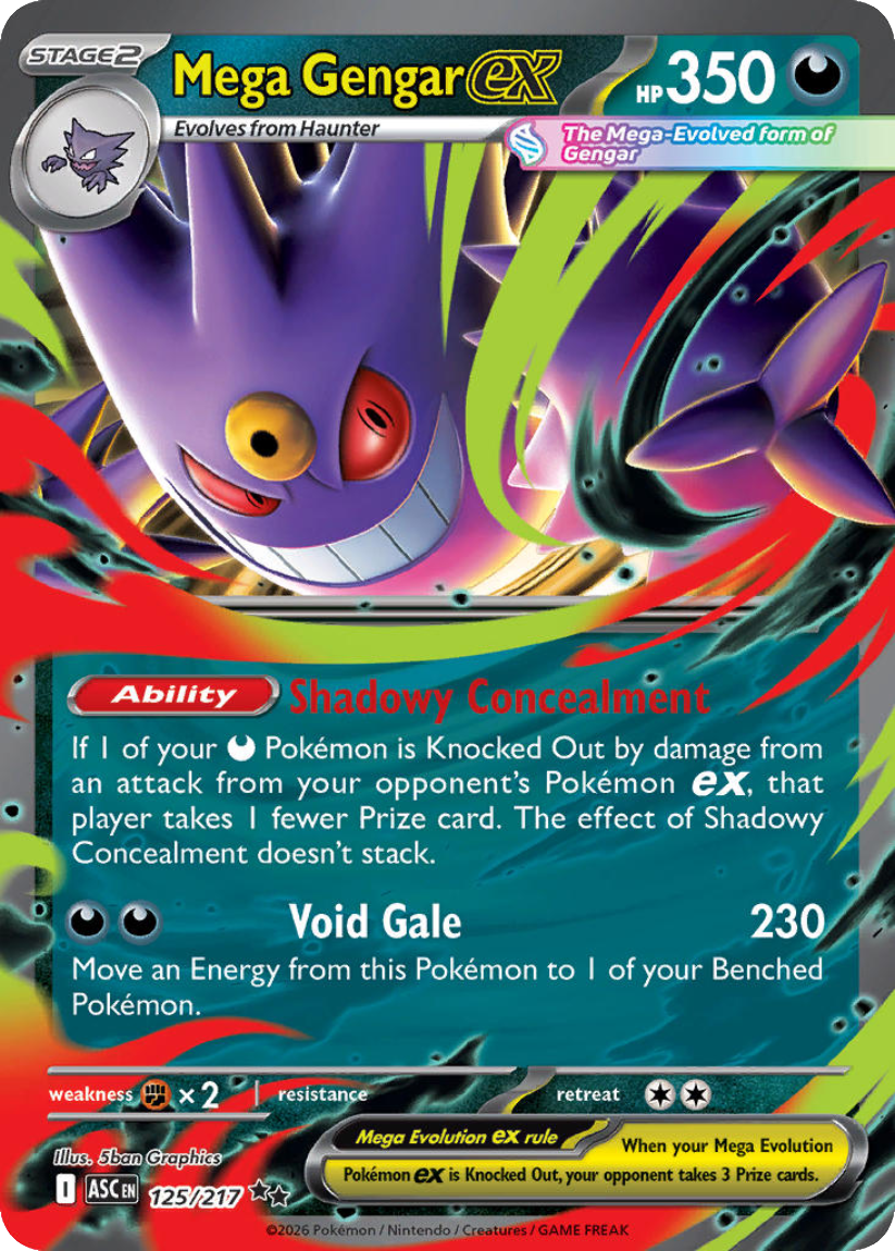 Mega Gengar ex - PFL 056/094 (Double Rare) English Phantasmal Flames 2025