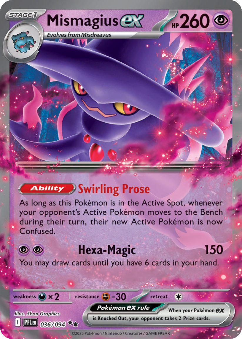 Mismagius ex - PFL 036/094 (Double Rare) English Phantasmal Flames 2025