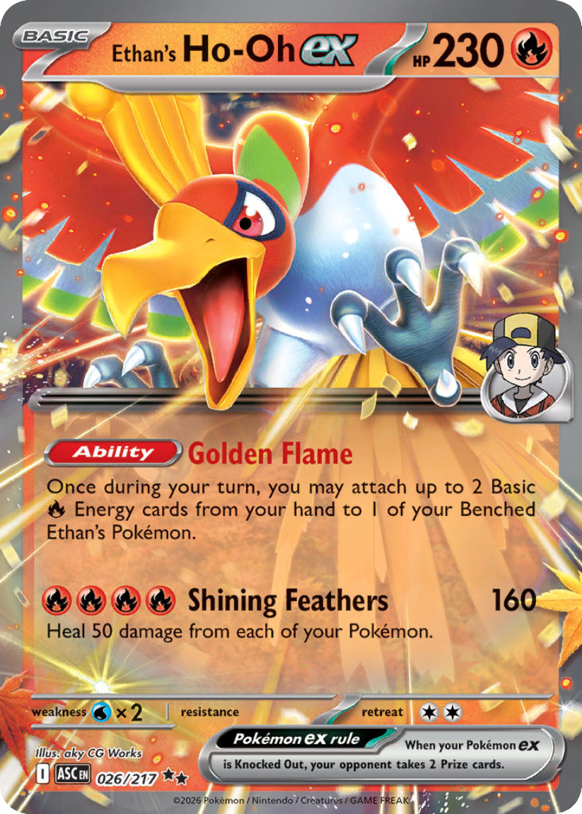 Ethan’s Ho-Oh ex - ASC 026/217 (Double Rare) English Ascended Heroes 2026