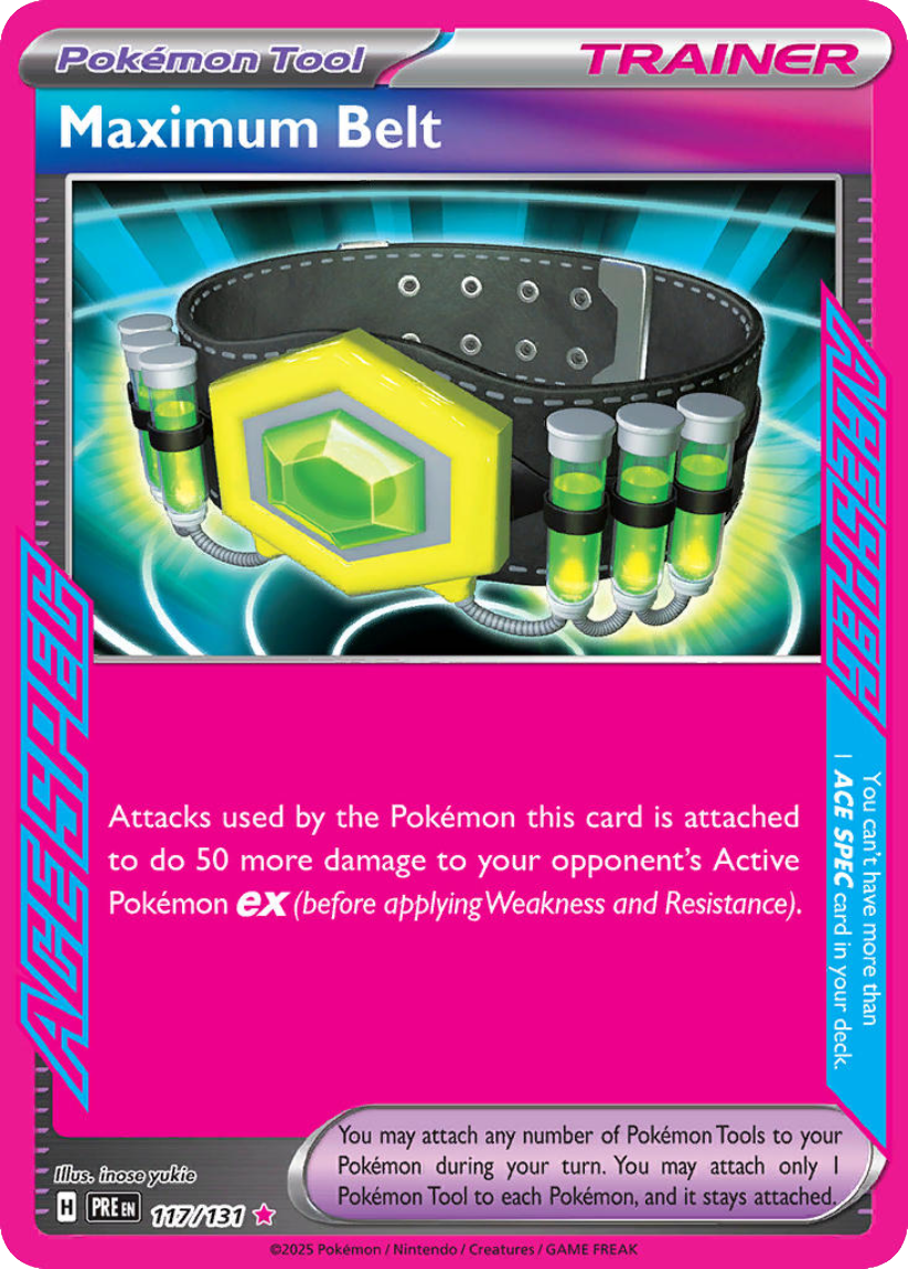 Maximum Belt - PRE 117/131 (Ace Spec Rare) English Prismatic Evolutions 2025