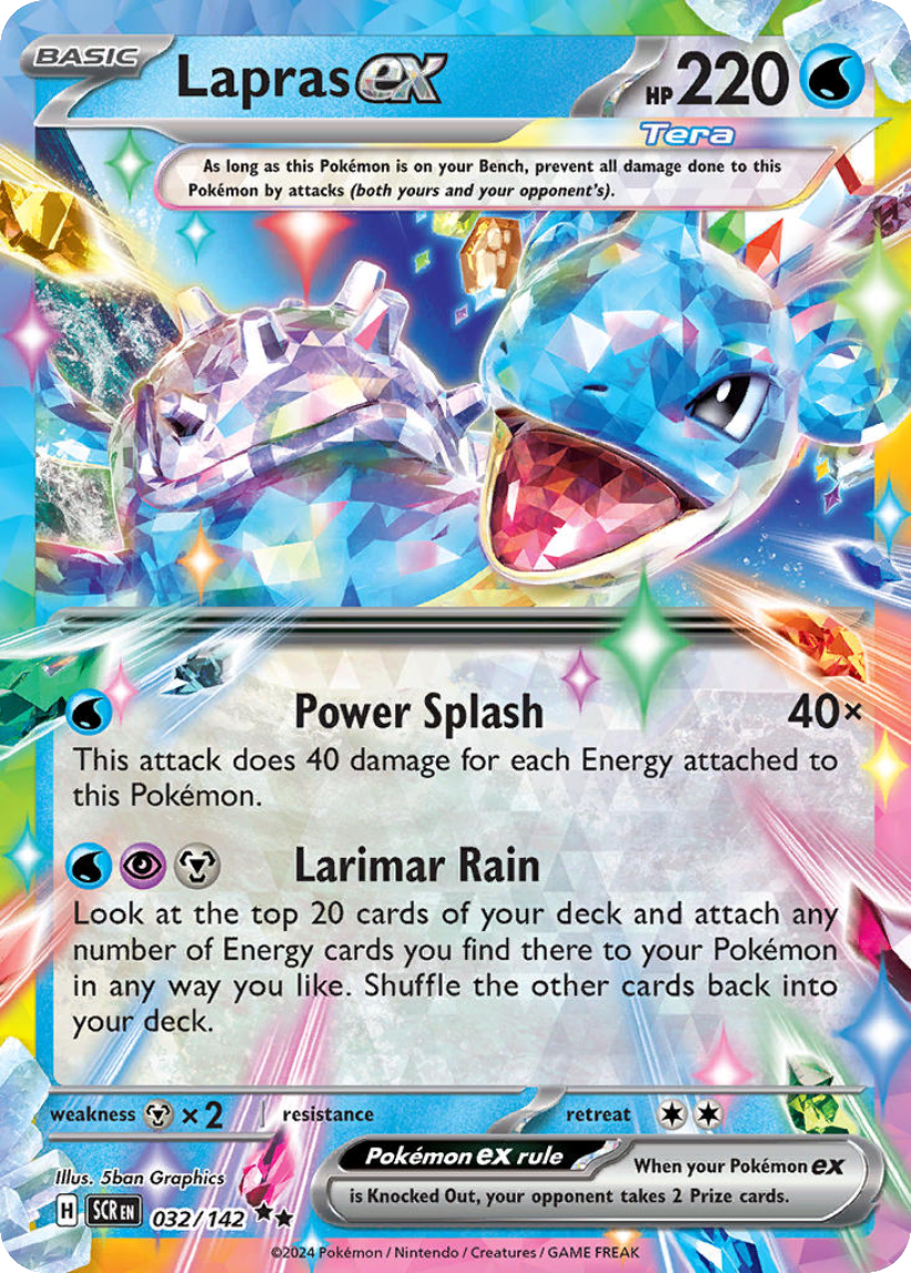 Lapras ex - SCR 032/142 (Double Rare) English Stellar Crown 2024