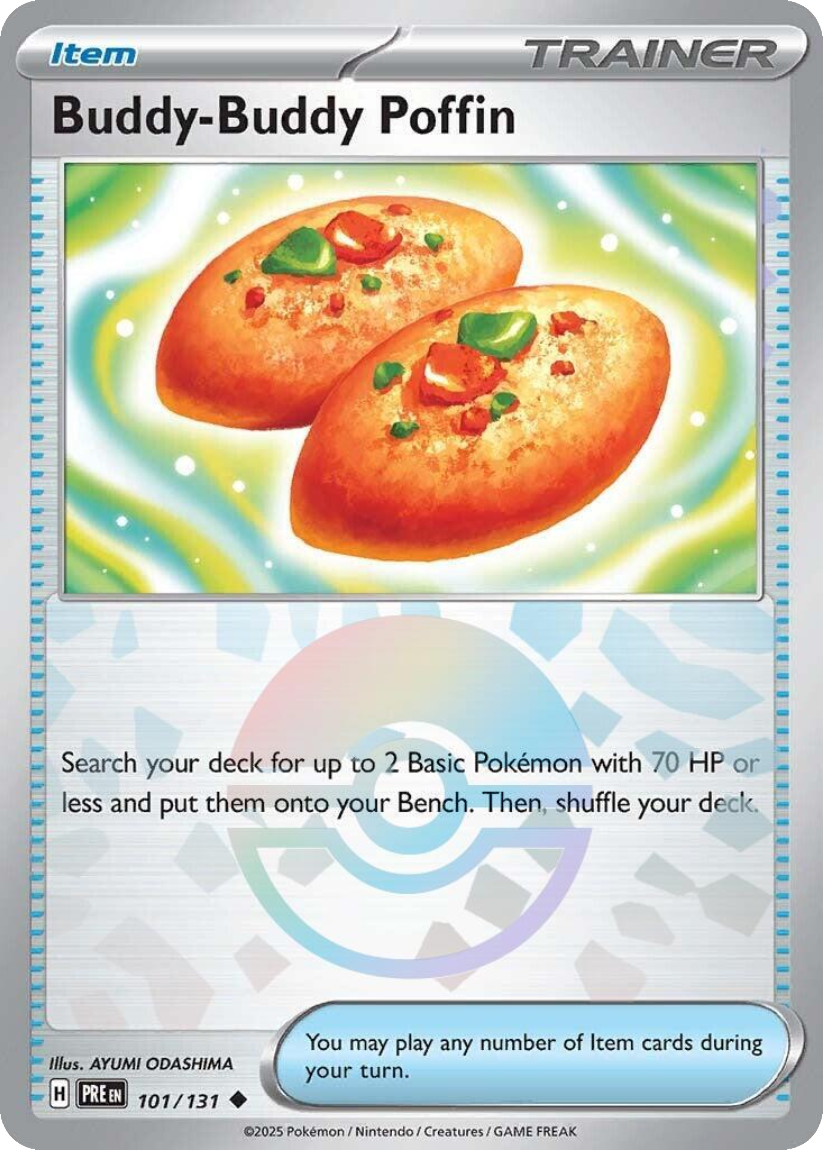 Buddy-Buddy Poffin - PRE 101/131 (Poké Ball Reverse Holo) English Prismatic Evolutions 2025