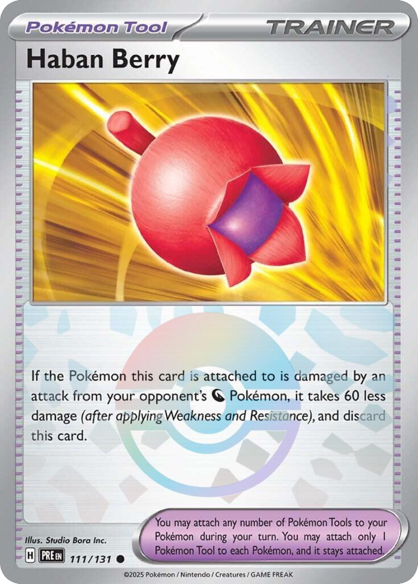Haban Berry - PRE 111/131 (Poké Ball Reverse Holo) English Prismatic Evolutions 2025