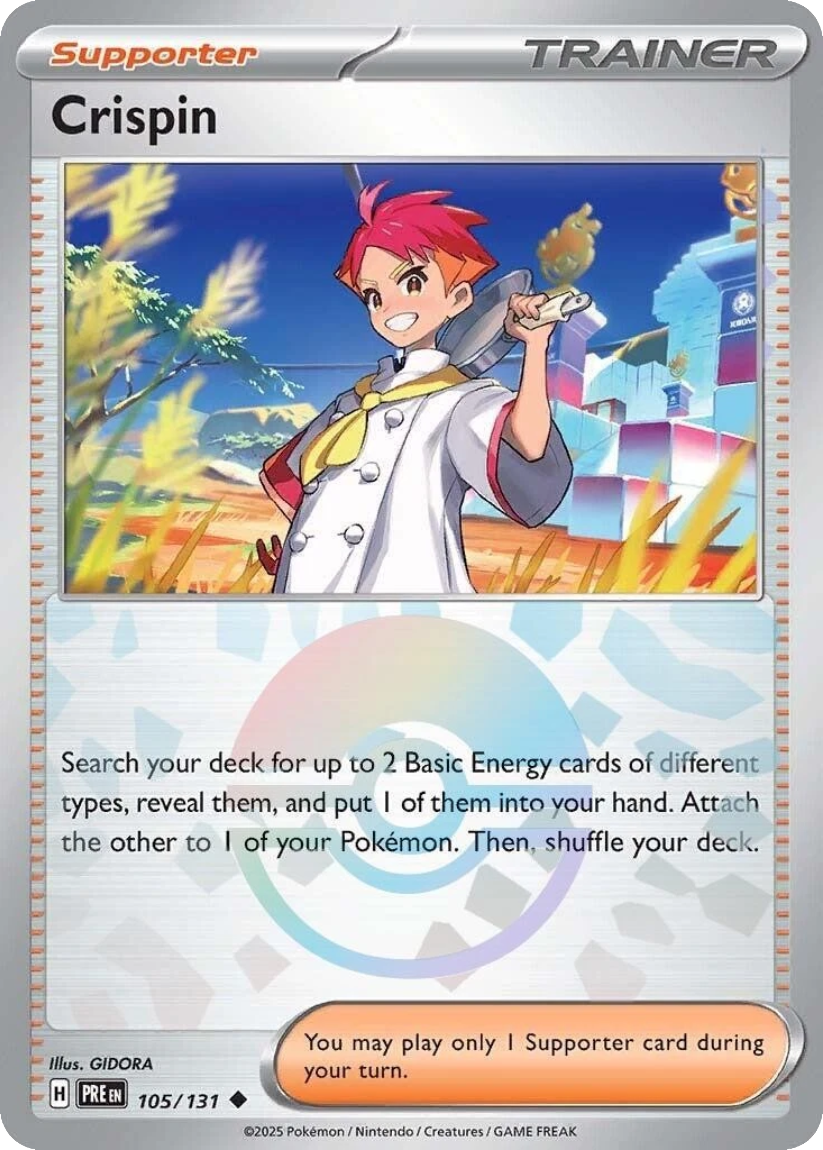 Crispin - PRE 105/131 (Poké Ball Reverse Holo) English Prismatic Evolutions 2025