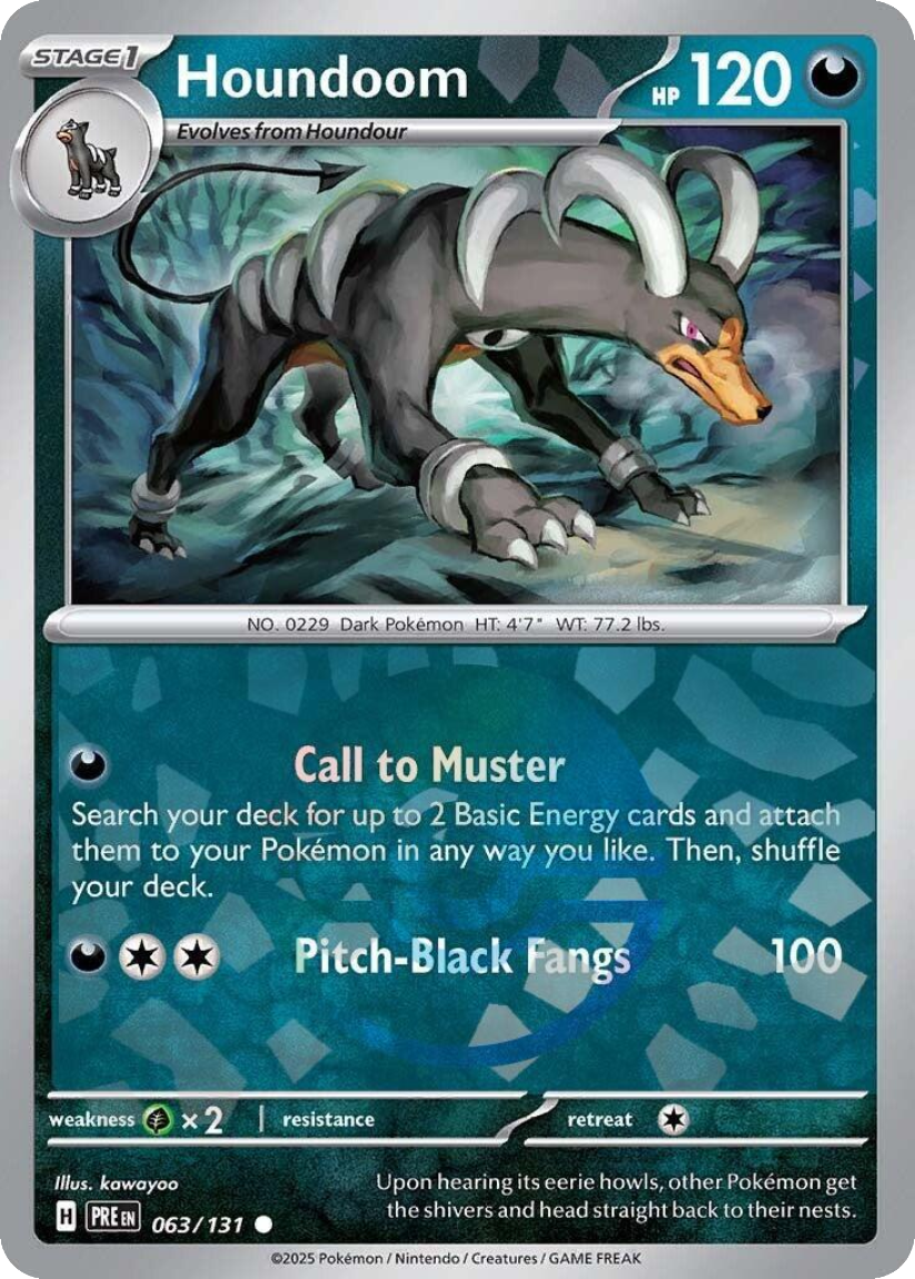 Houndoom - PRE 063/131 (Poké Ball Reverse Holo) English Prismatic Evolutions 2025