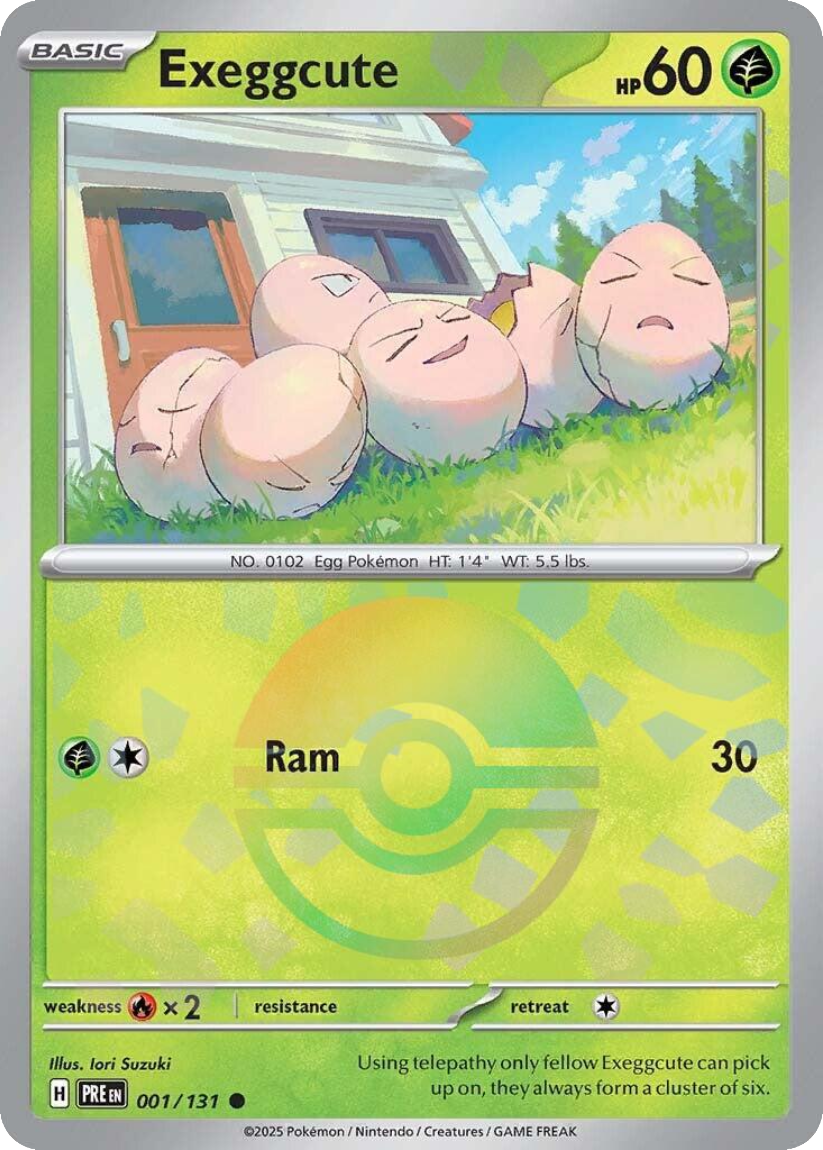 Exeggcute - PRE 001/131 (Poké Ball Reverse Holo) English Prismatic Evolutions 2025