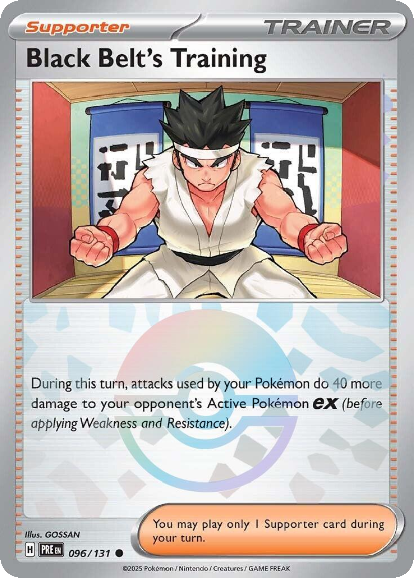 Black Belt's Training - PRE 096/131 (Poké Ball Reverse Holo) English Prismatic Evolutions 2025
