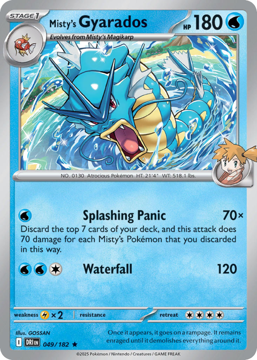 Misty's Gyarados - DRI 049/182 (Rare) English Destined Rivals 2025