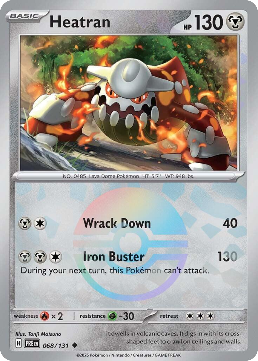 Heatran - PRE 068/131 (Poké Ball Reverse Holo) English Prismatic Evolutions 2025