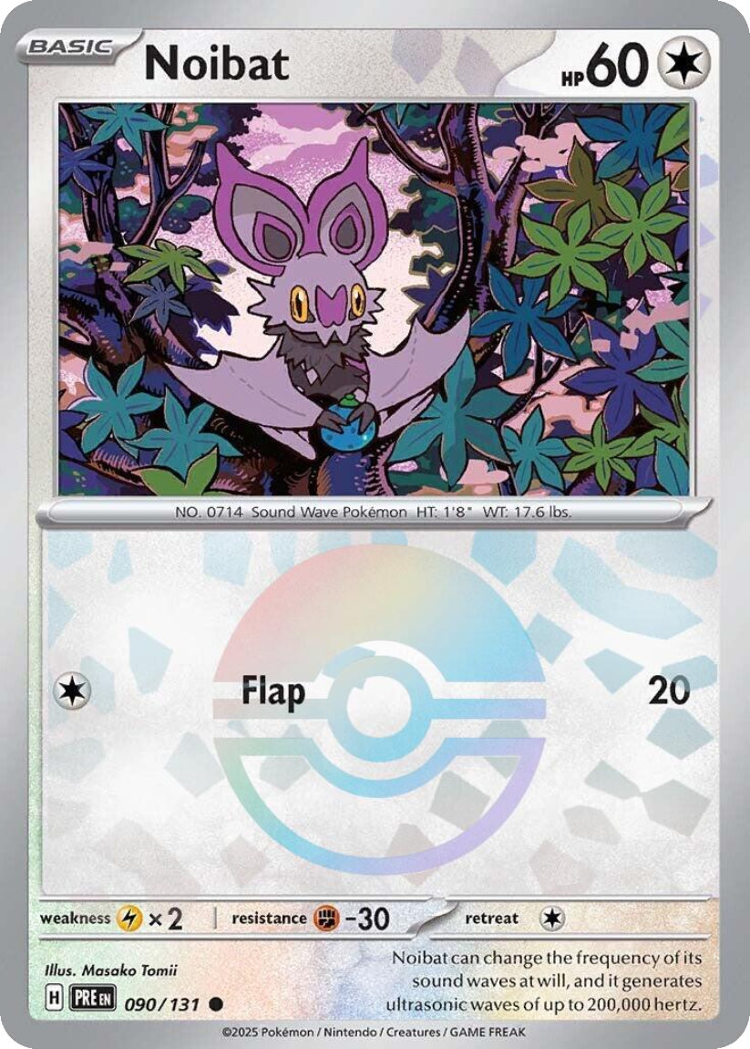 Noibat - PRE 090/131 (Poké Ball Reverse Holo) English Prismatic Evolutions 2025
