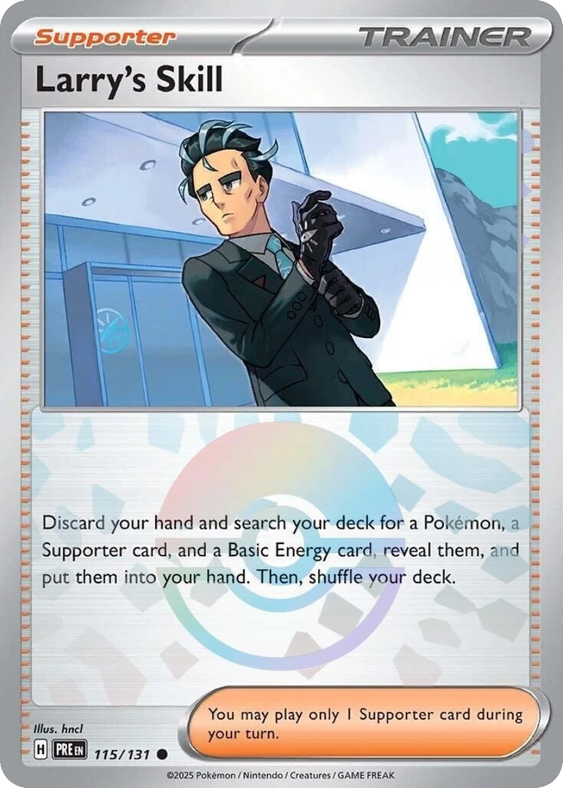 Larry's Skill - PRE 115/131 (Poké Ball Reverse Holo) English Prismatic Evolutions 2025