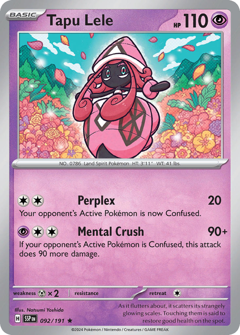 Tapu Lele - SSP 092/191 (Rare) English Surging Sparks 2024