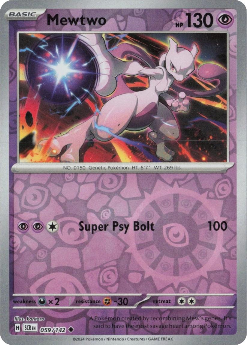 Mewtwo - SCR 059/142 (Reverse Holo) English Stellar Crown 2024