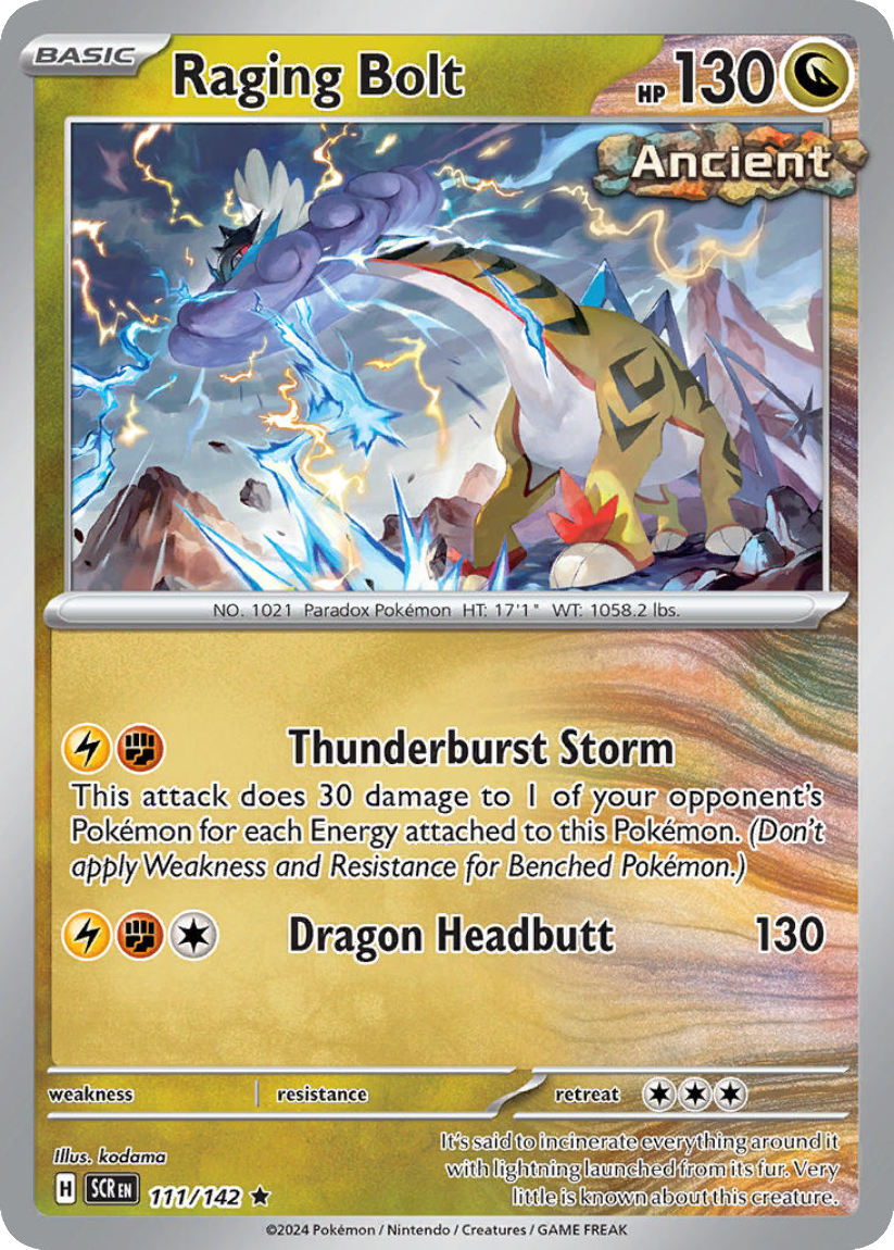 Raging Bolt - SCR 111/142 (Rare) English Stellar Crown 2024