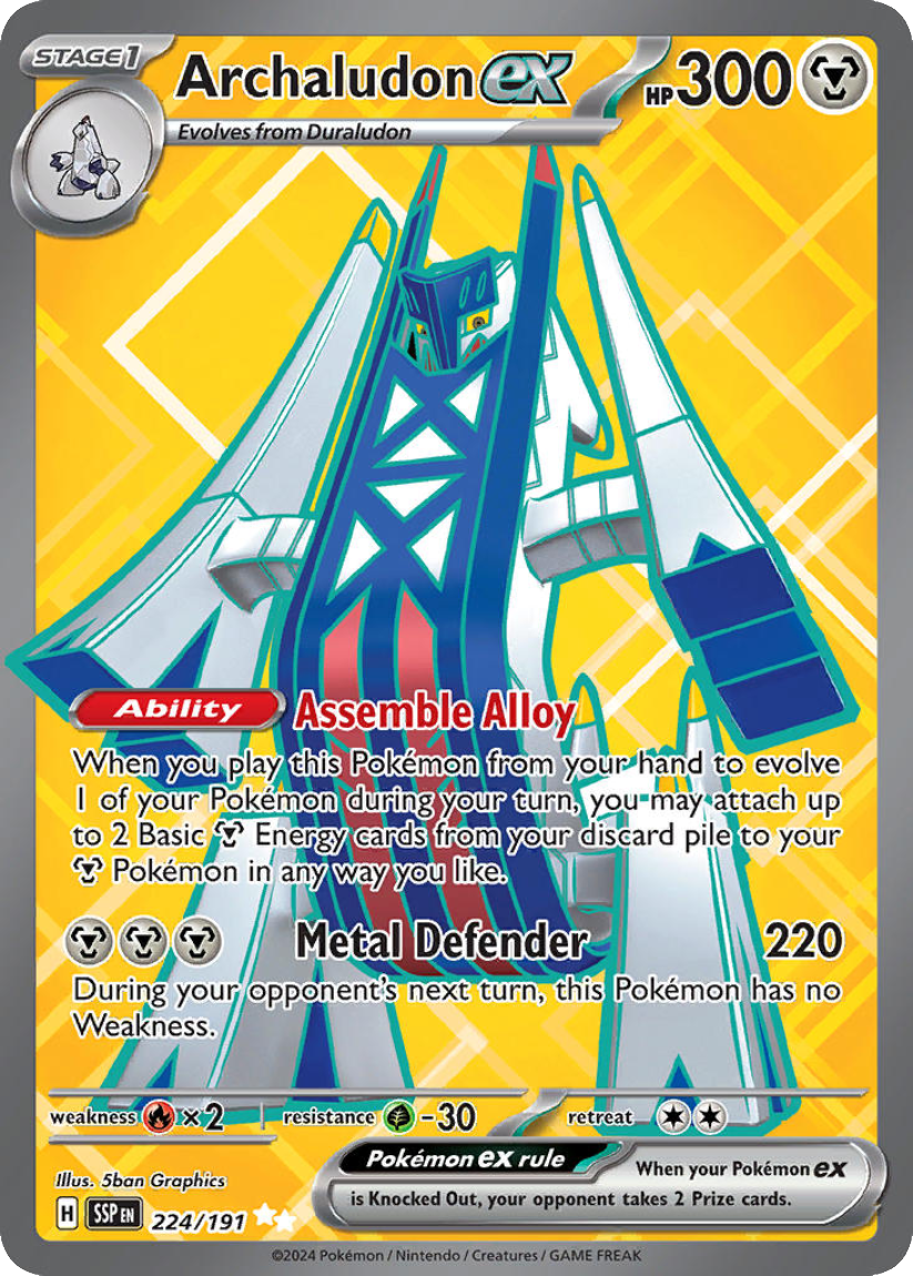 Archaludon ex - SSP 224/191 (Ultra Rare) English Surging Sparks 2024