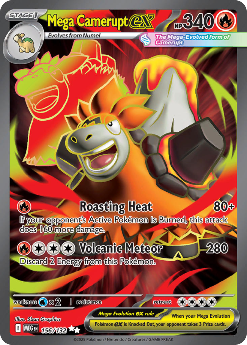 Mega Camerupt ex - MEG 156/132 (Ultra Rare) English Mega Evolution 2025