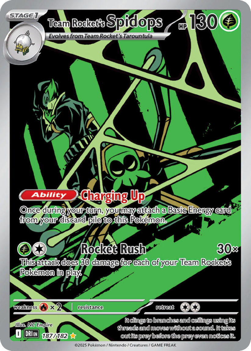 Team Rocket’s Spidops - DRI 187/182 (Illustration Rare) English Destined Rivals 2025