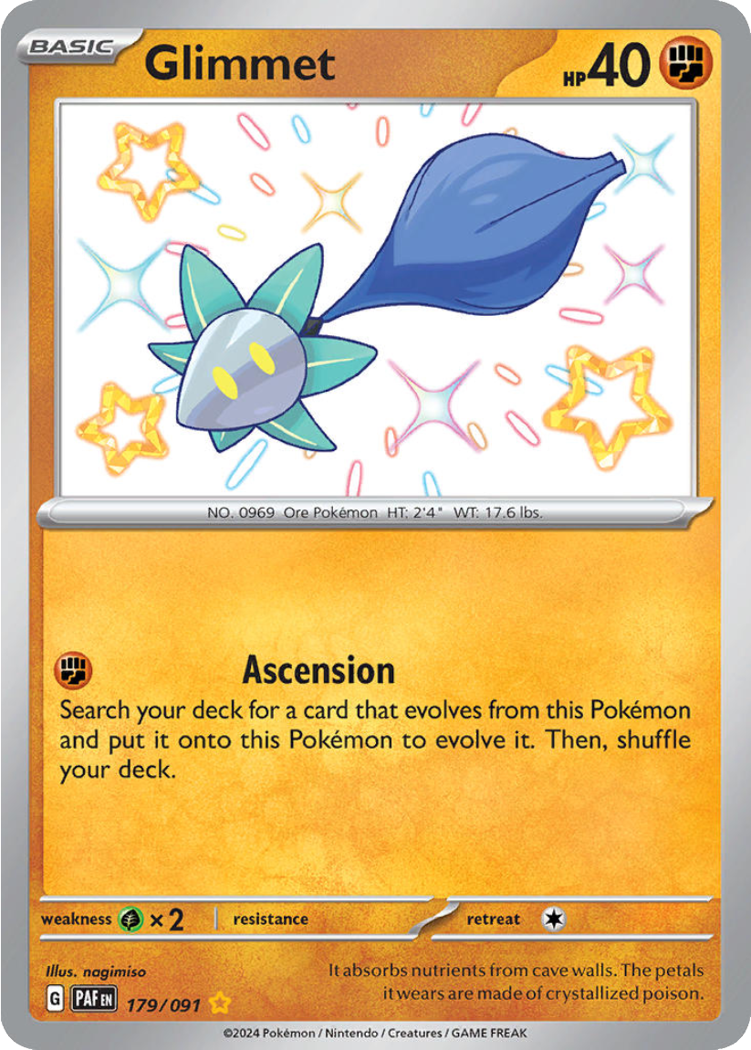 Glimmet - PAF 179/091 (Shiny Rare) English Paldean Fates 2024