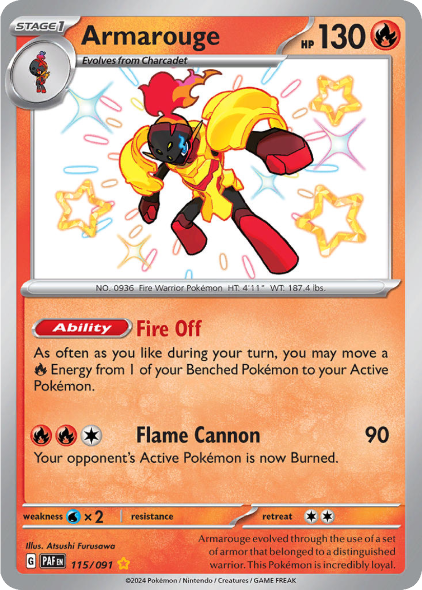 Armarouge - PAF 115/091 (Shiny Rare) English Paldean Fates 2024