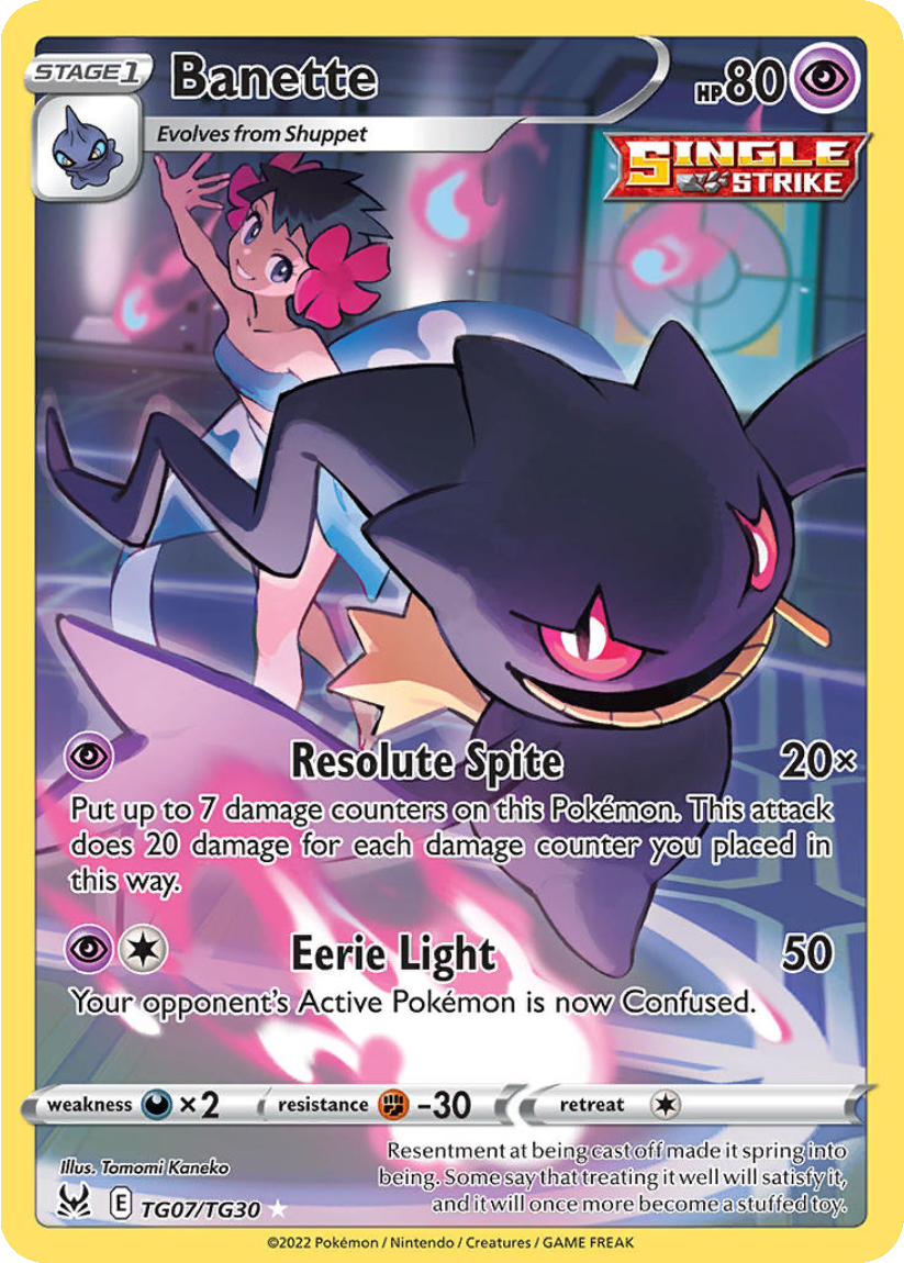 Banette - LOR TG07/TG30 (Ultra Rare) English Lost Origin: Trainer Gallery 2022