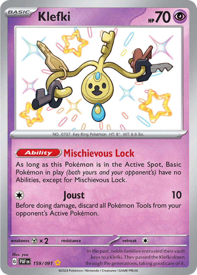 Klefki - PAF 159/091 (Shiny Rare) English Paldean Fates 2024