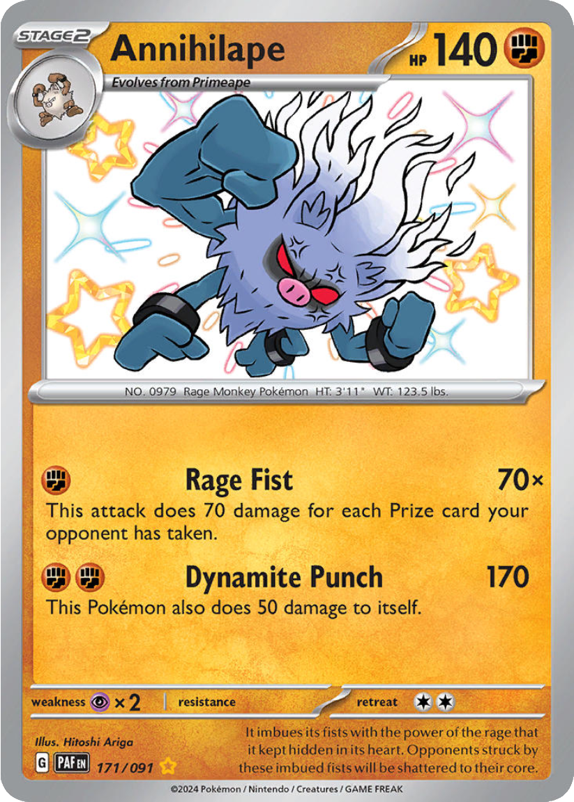 Annihilape - PAF 171/091 (Shiny Rare) English Paldean Fates 2024
