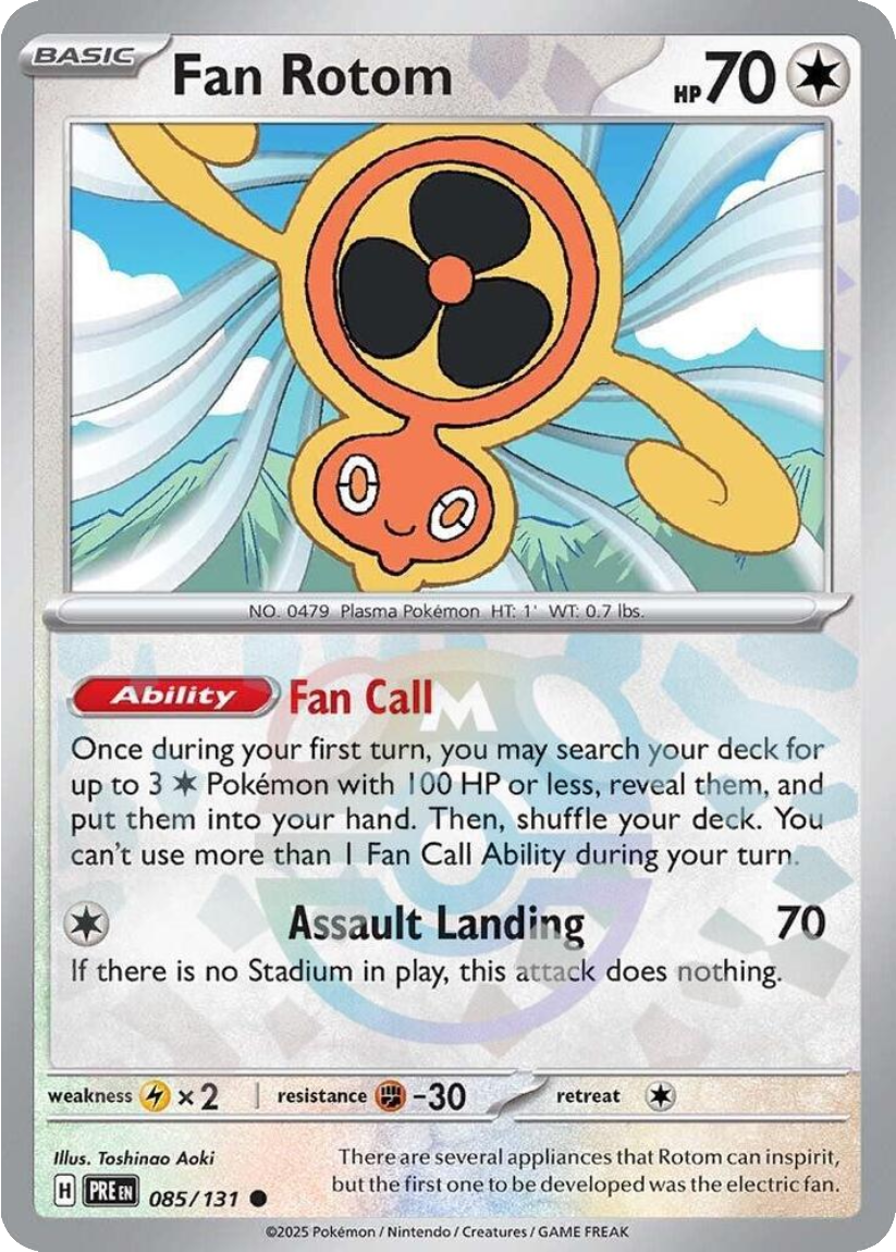 Fan Rotom - PRE 085/131 (Master Ball Reverse Holo) English Prismatic Evolutions 2025