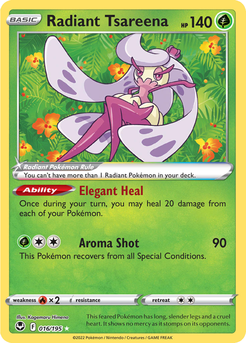 Radiant Tsareena - SIT 016/195 (Radiant Rare) English Silver Tempest 2022
