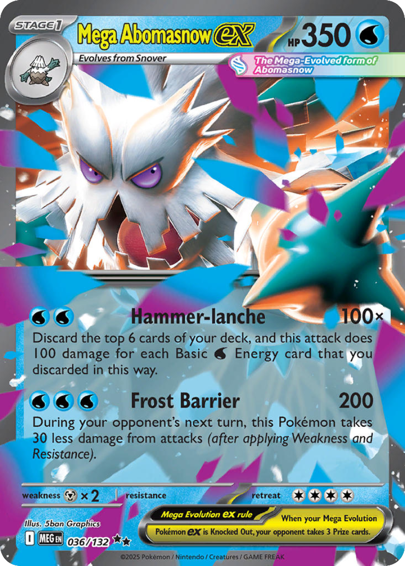 Mega Abomasnow ex - MEG 036/132 (Double Rare) English Mega Evolution 2025