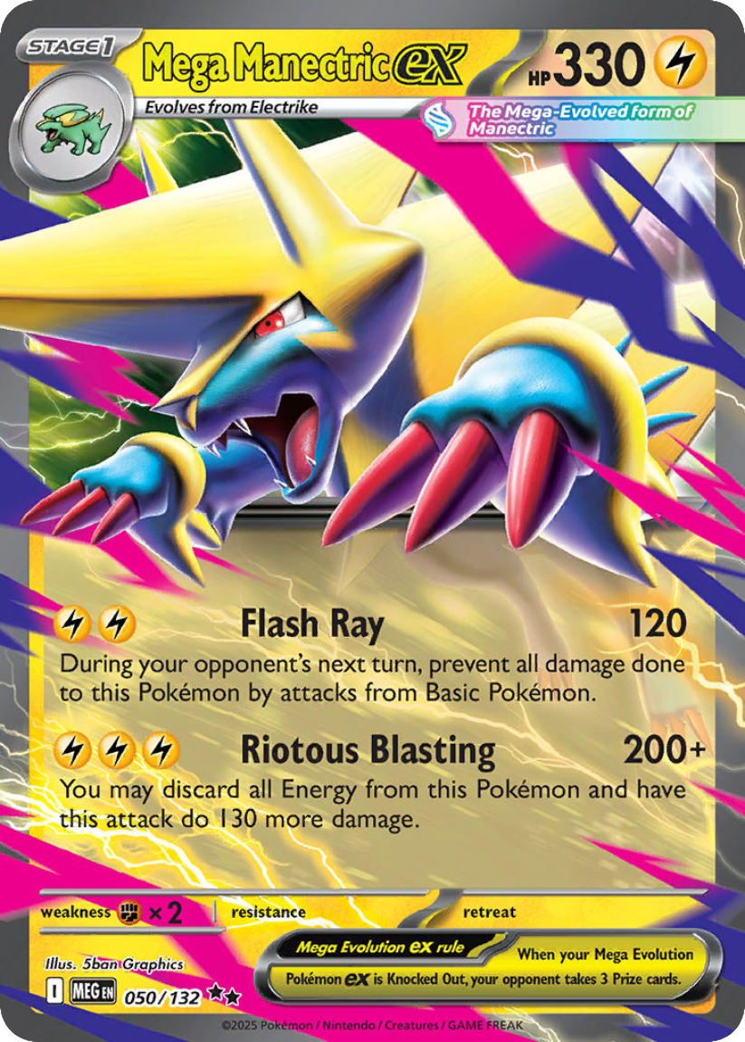 Mega Manectric ex - MEG 050/132 (Double Rare) English Mega Evolution 2025