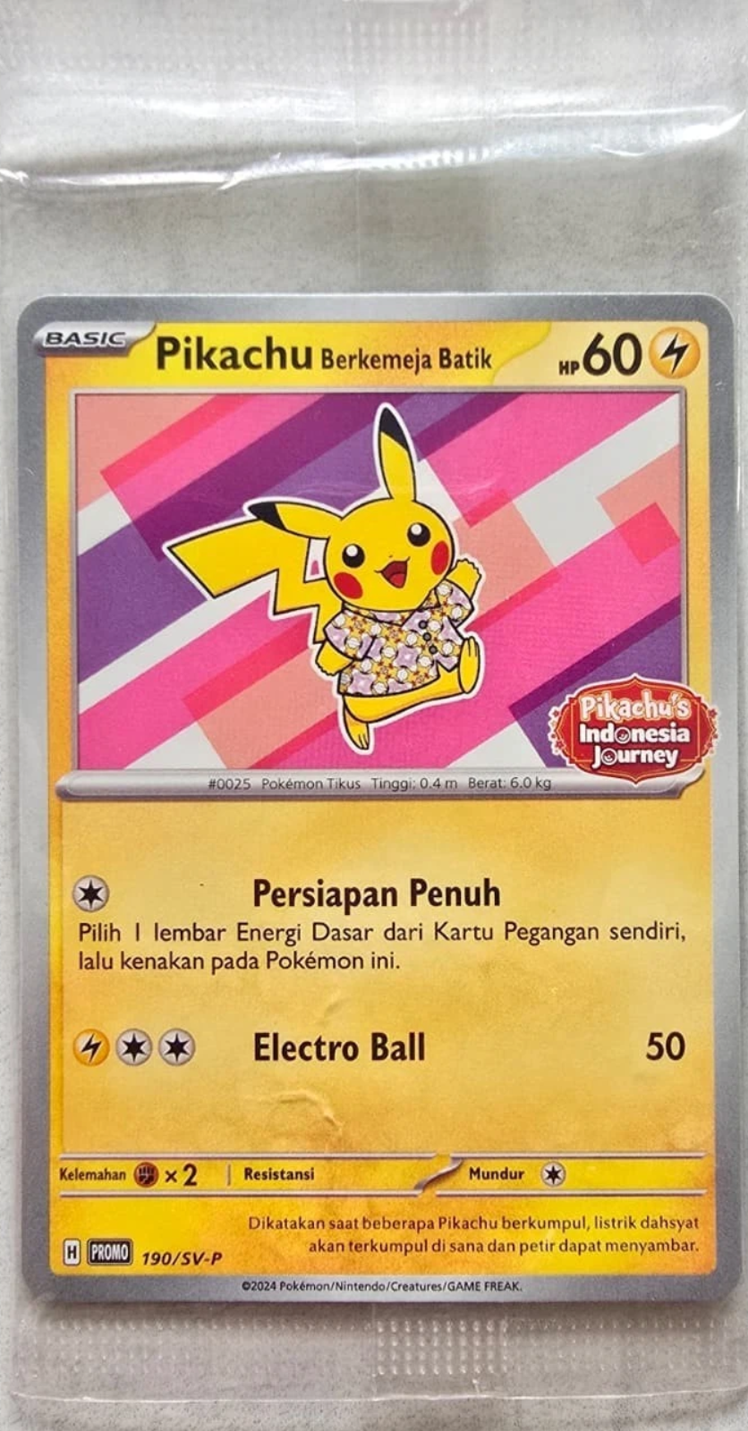 Pikachu Berkemeja Batik - 190/SV-P (Promo) Indonesian Pikachu’s Indonesia Journey Campaign 2024