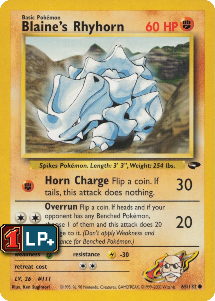 Blaine's Rhyhorn - G2 65/132 (Common) EN Gym Challenge 2000