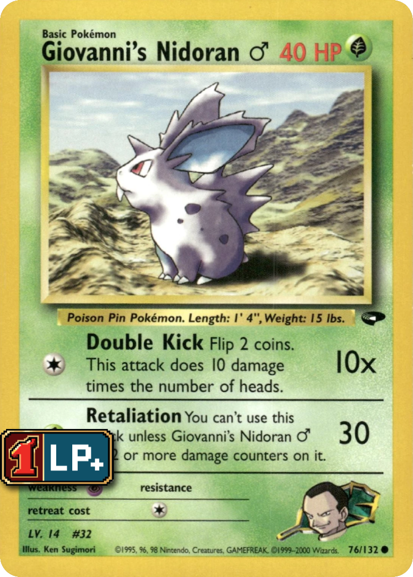 Giovanni's Nidoran♂ - G2 76/132 (Common) EN Gym Challenge 2000