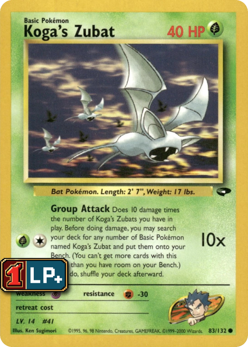 Koga's Zubat - G2 83/132 (Common) EN Gym Challenge 2000