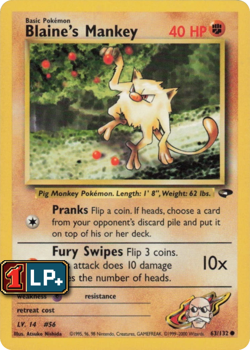 Blaine's Mankey - G2 63/132 (Common) EN Gym Challenge 2000