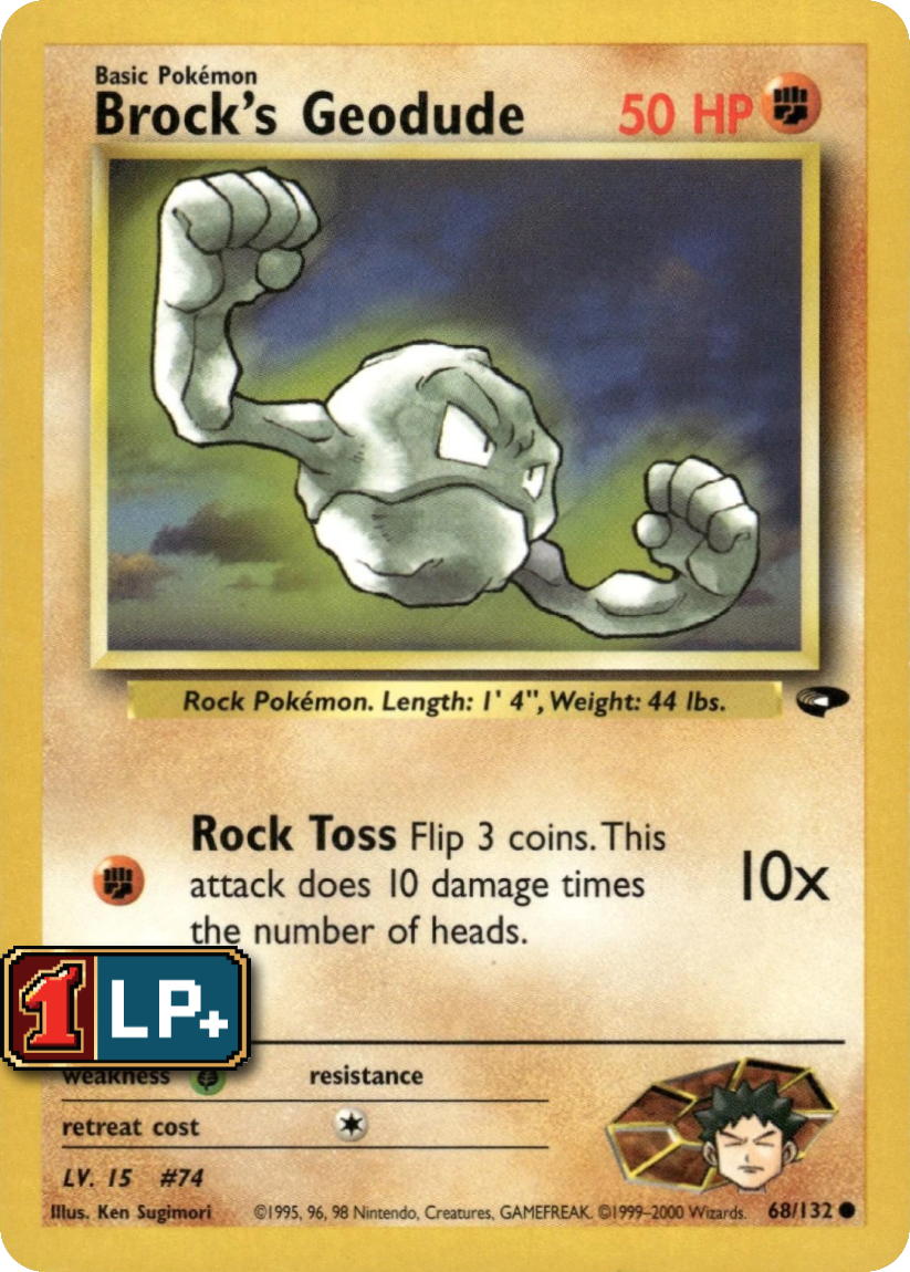 Brock's Geodude - G2 68/132 (Common) EN Gym Challenge 2000