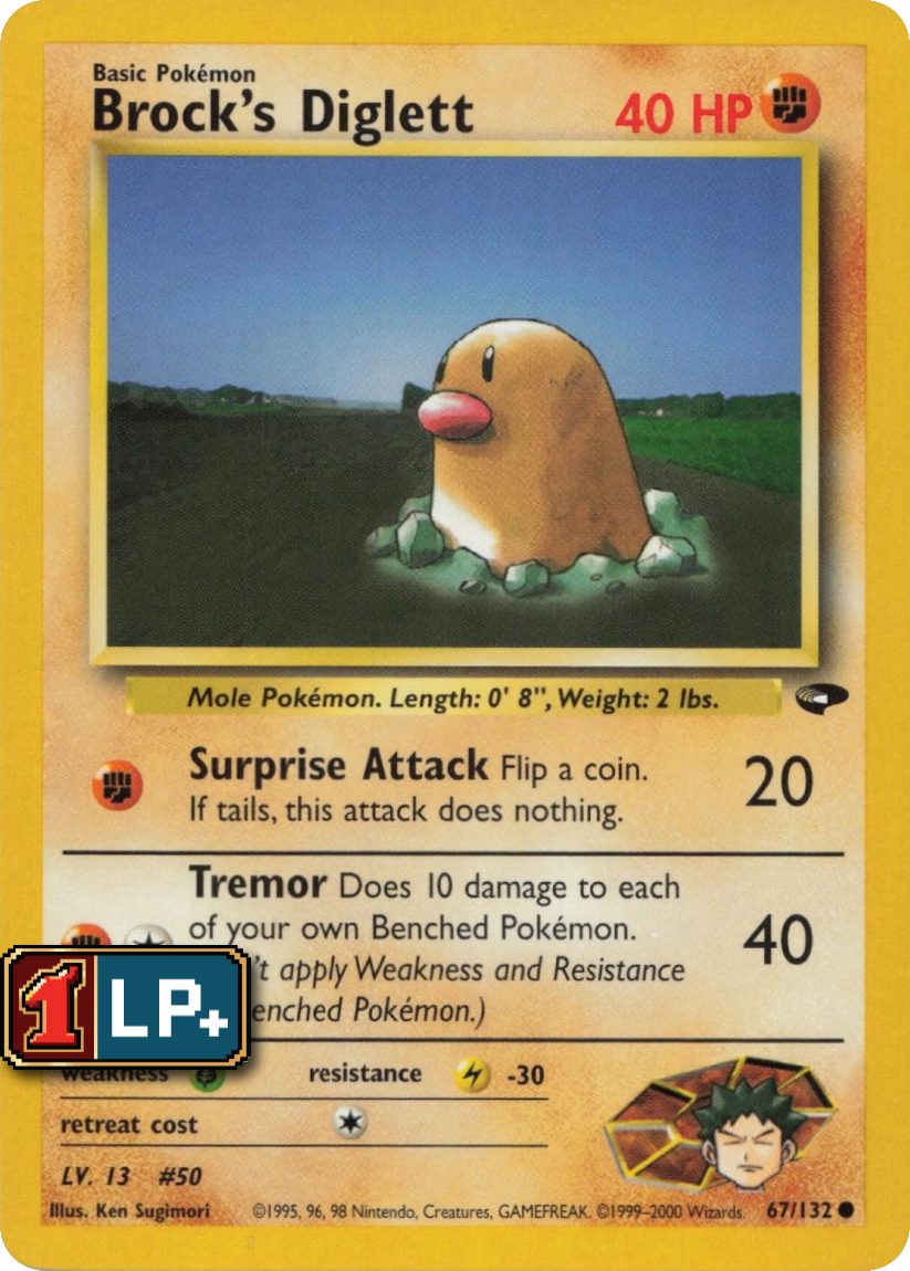 Brock's Diglett - G2 67/132 (Common) EN Gym Challenge 2000